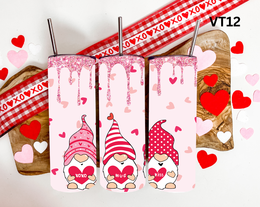 Painted Heart Valentines Day Custom 20 oz Tumbler - Teeruto
