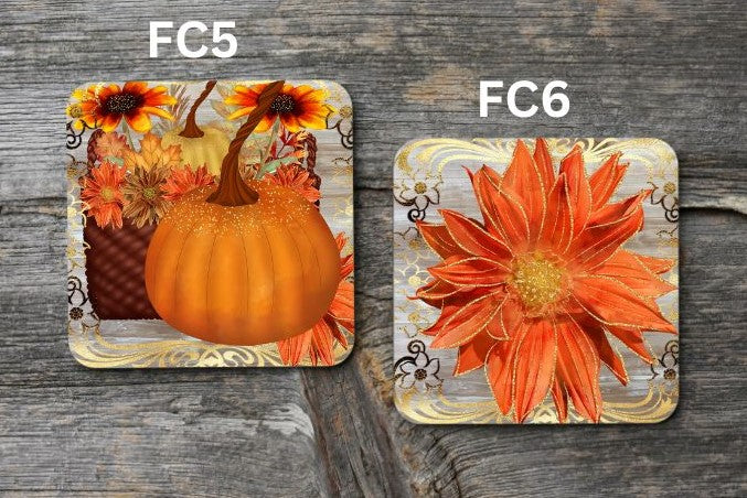 Fall Pumpkin Sublimation Coasters