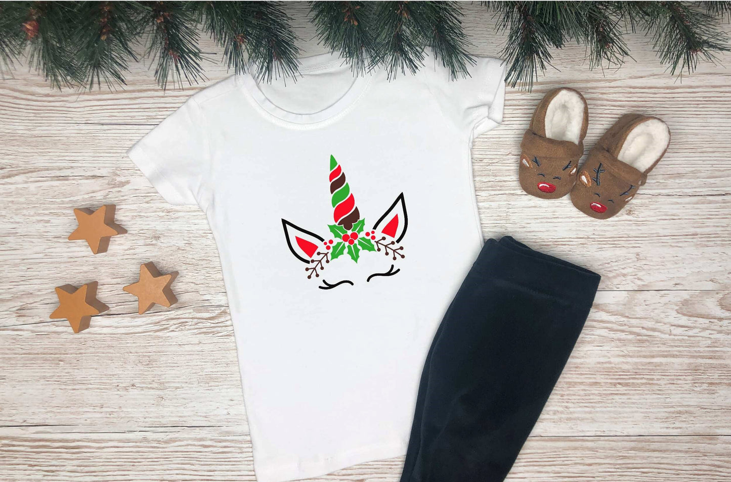 Christmas Unicorn Toddler T-shirt