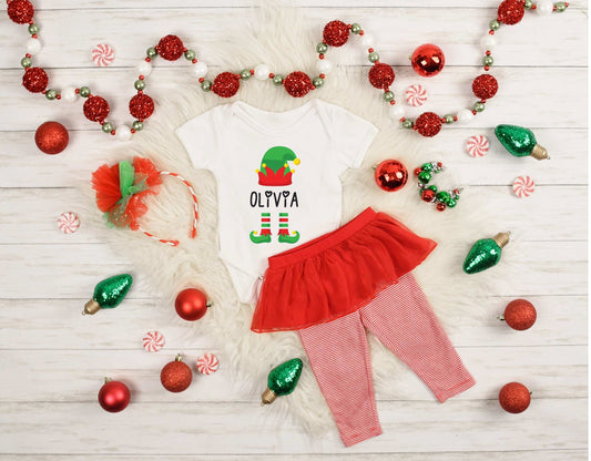 Elf Name Infant Onesie