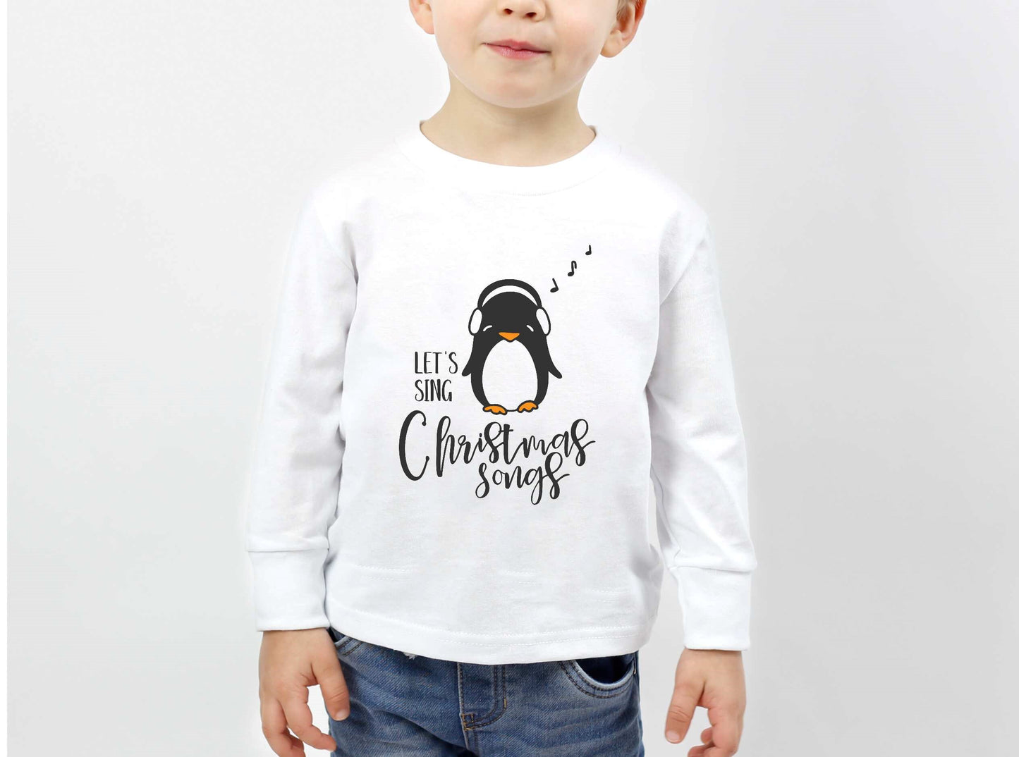 Let's Sing Christmas Songs Penguin Toddler T-shirt