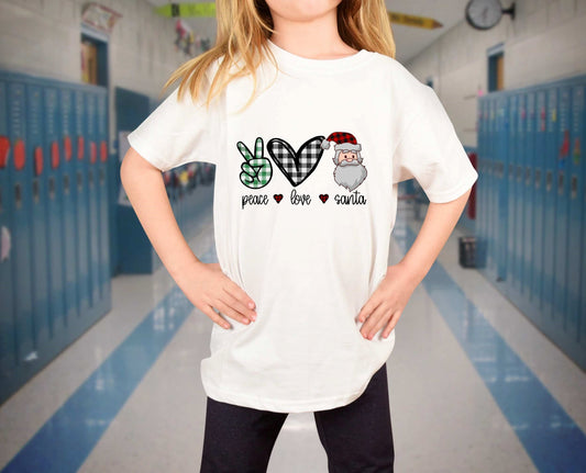 Peace Love Santa T-shirt