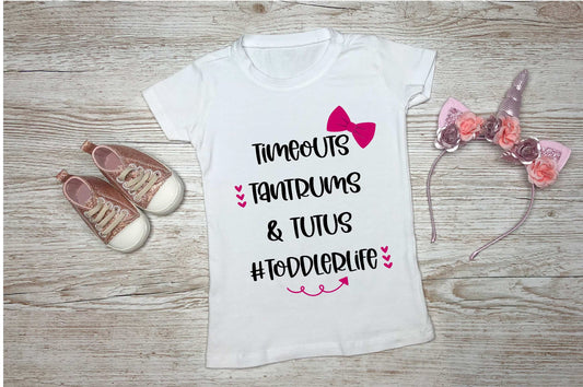 Timeouts, Tantrums and Tutus Short Sleeve T-shirt